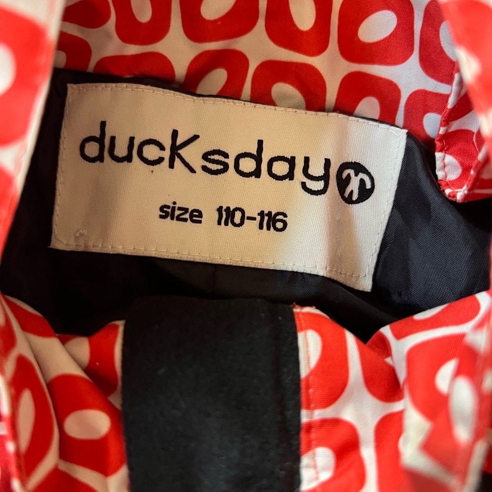 Kids Red Patterned Rainsuit - Picture 2 of 2